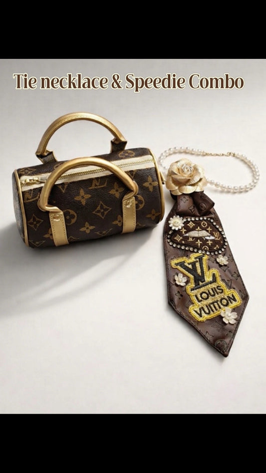 Mini Crossbody and Matching Necklace Tie